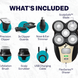 Electric Head & Body Hair Shaver - Cordless