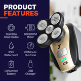 Electric Head & Body Hair Shaver - Cordless