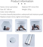 🔥A mirror that won't break-Self Adhesive Mirrors Sheets🥰❤️