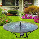 🔥Hot Sale 49% OFF🎁☀️Solar Fountain, Solar Powered Bird Bath Fountain Pump with 4 Nozzles 1.4W Solar Panel Kit Water Pump, Outdoor Watering Submersible Pump for Pond, Pool, Garden, Fish Tank🌊✨