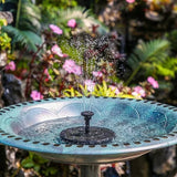 🔥Hot Sale 49% OFF🎁☀️Solar Fountain, Solar Powered Bird Bath Fountain Pump with 4 Nozzles 1.4W Solar Panel Kit Water Pump, Outdoor Watering Submersible Pump for Pond, Pool, Garden, Fish Tank🌊✨