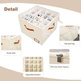 🔥(FREE SHIPPING)🔔👟Shoe Organizer for Closet, Fabric Shoe Storage Boxes with Clear Cover, Storage, Foldable Space-saving Storage Container Bins🔥