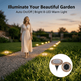 🌙 Solar Ground Lights – 8 LED Outdoor Disk Lights