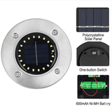 🌙 Solar Ground Lights – 8 LED Outdoor Disk Lights